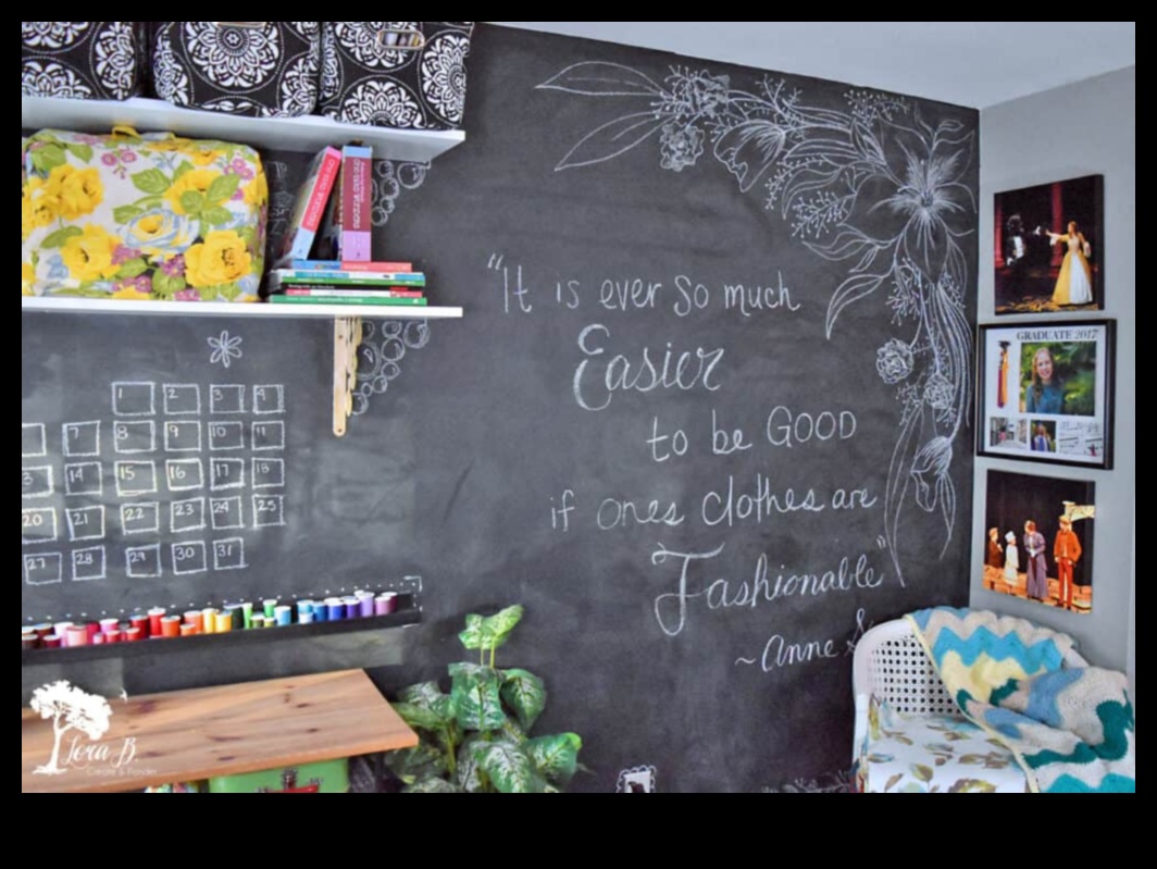 Δημιουργικοί τρόποι χρήσης μαυροπίνακα στη διακόσμηση σπιτιού