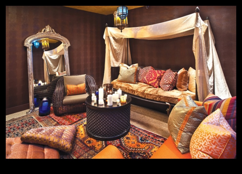 Πώς μπορώ να πετύχω μια μαροκινή διακόσμηση σαλονιού με περίπλοκα μοτίβα;